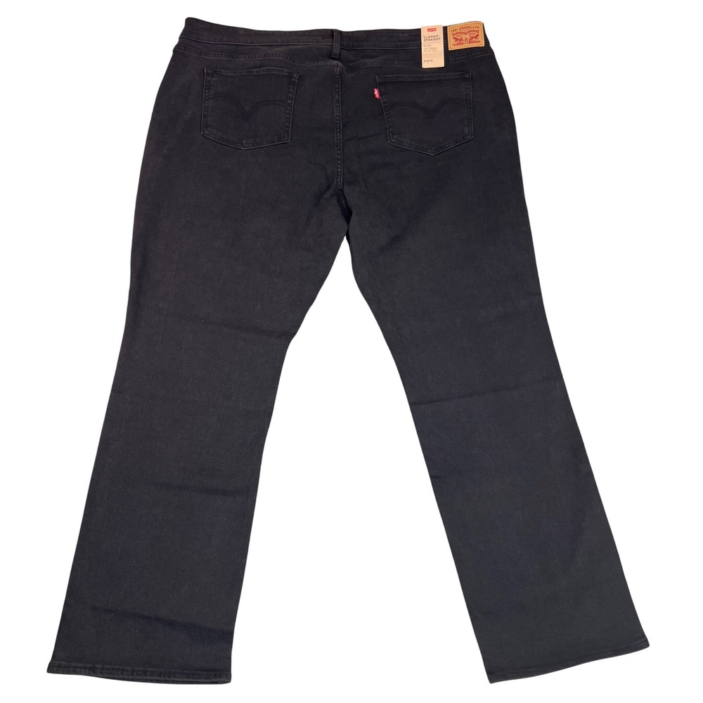 Levis Classic Straight Jeans Womens 24W M Black Mid Rise Easy Fit Stretch Denim - Picture 2 of 12